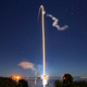 A SpaceX Falcon 9 lifts off from Cape Canaveral in Florida carrying 60 Starlink satellites, January 6, 2020.